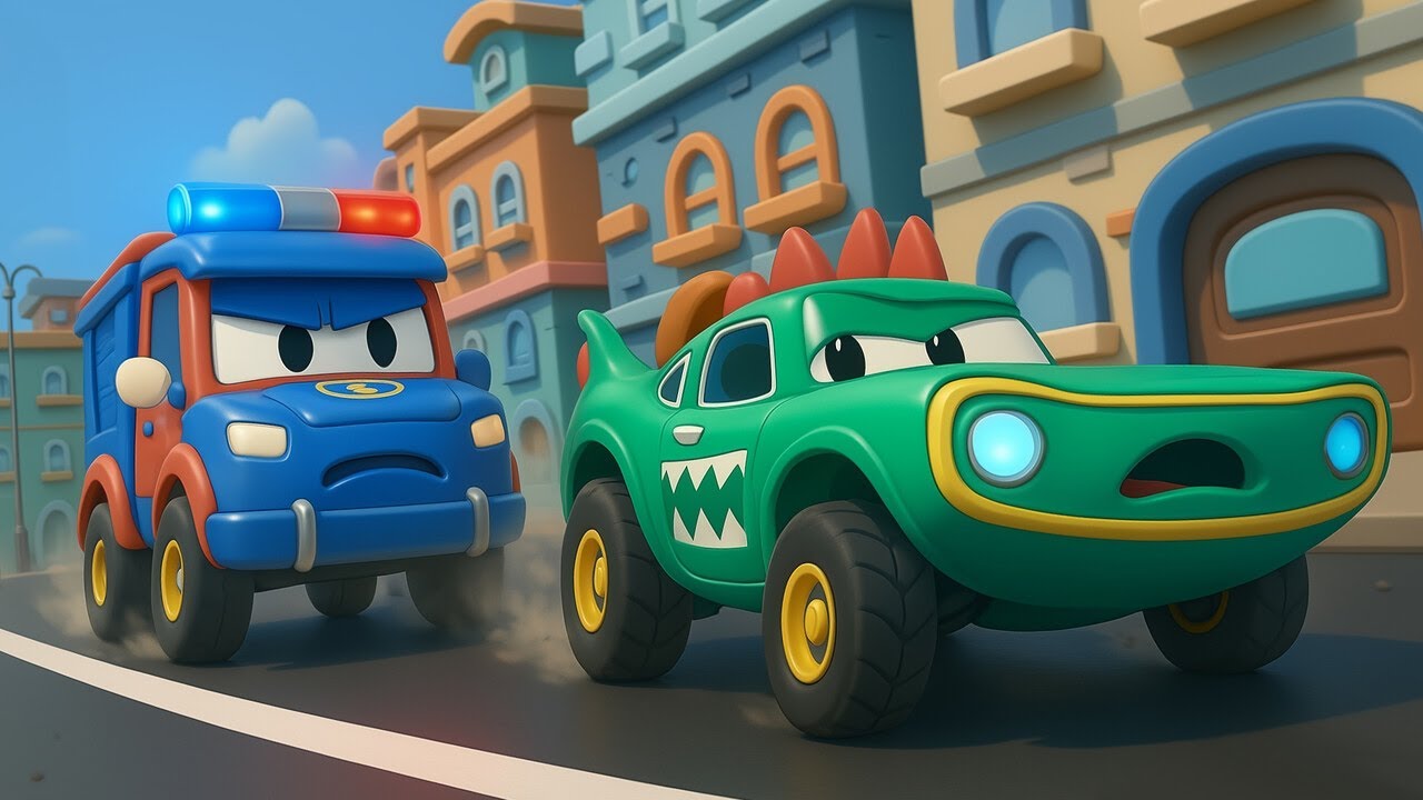 Mobil Polisi menghentikan Mobil Buaya yang curang! | Pertunjukan balap mobil