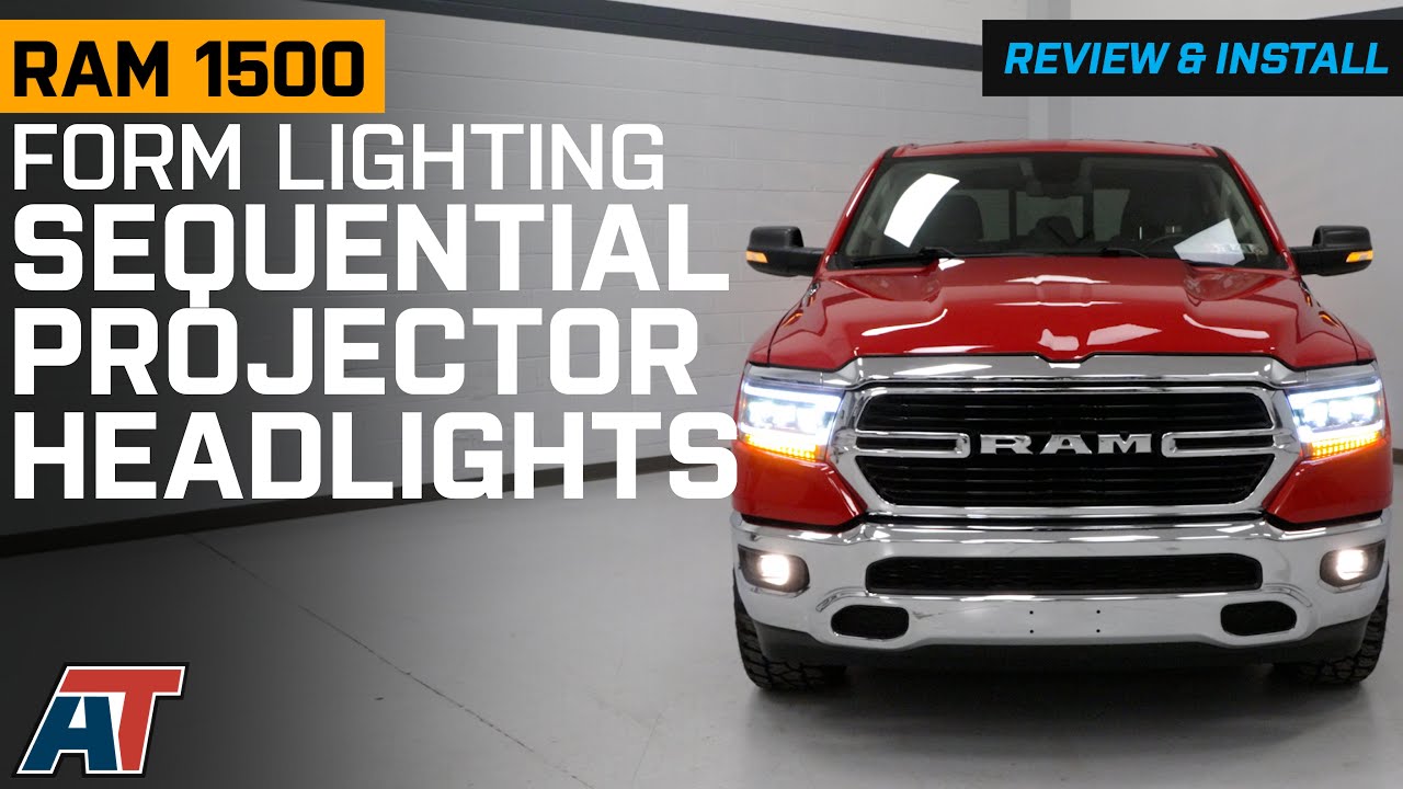 2019-2024 RAM 1500 Form Lighting Sequential LED Projector Headlights Review & Install