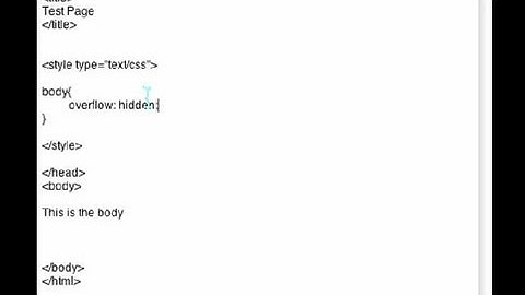 How to Turn the Vertical Scroll Off on a Page in CSS : CSS & PHP