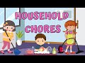 Household chores  vocabulary for kids