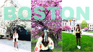 Boston spring vlog 🇺🇸 1st time trying cold udon 🍜 Shake Shack 🍔 visited art museums MFA & IcA 🎨