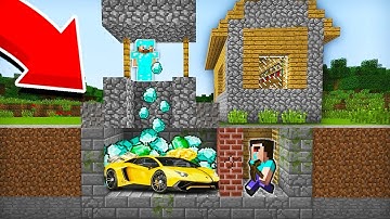 Minecraft NOOB vs PRO : NOOB FOUND TREASURE IN SECRET MINE in Minecraft! Challenge 100% trolling