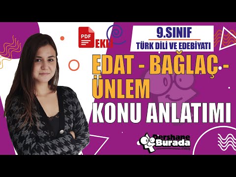 9.SINIF - TYT TÜRKÇE Edat, Bağlaç ve Ünlem Konu Anlatımı