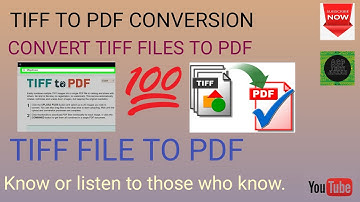 How to convert tiff files to pdf | Tiff to pdf conversation | tiff ko pdf kare windows 7/8/10...