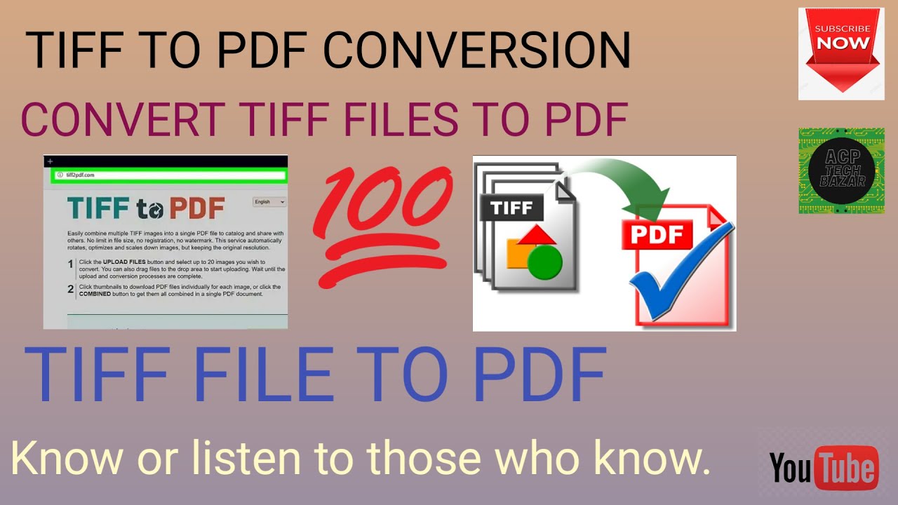 How to convert tiff files to pdf | Tiff to pdf conversation | tiff ko ...
