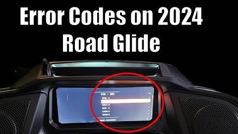 How to read codes on 2024 Road/Street Glide. #2024roadglide #harleydavidson #roadglide