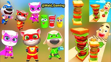 Sandwich Runner, Tom hero, Talking Tom Gold Run | All Level Gameplay Android,iOS NEW APK GAMES