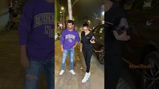 Ankita Lokhande with Husband , Arjun Bijlani spotted At A Resturant In Khar | Movified Bollywood