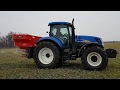 Kuhn Axis 30.2 та New Holland T7060 розкидання добрив