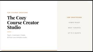 Course Creator Studio - West Toronto