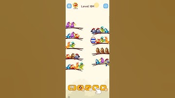 Bird Sort Colour GAMEPLAY LEVEL 104🔥Subscribe Channel@8-Bit games🔥