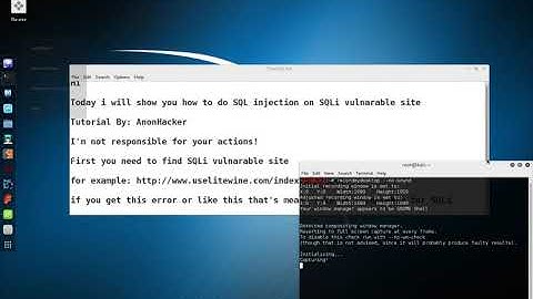 Kali Linux 2016 1   SQL Injection