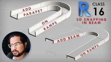 Add Parapet & Beam on Ramps | Learn how to use 3D Snapping in Revit | Class 16 | Urdu / Hindi
