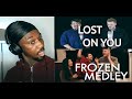 QOFYREACTS To FROZEN MEDLEY feat. Kirstie Maldonado // LOST ON YOU" by Scott Hoying & Mario Jose