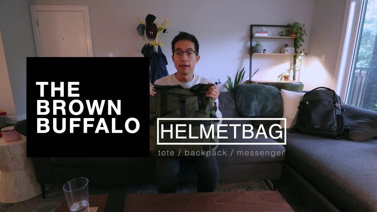 The Brown Buffalo Helmet Bag: the daily do-it-all tote? - YouTube