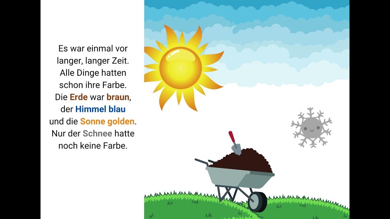 Geschichte für Kinder Wie der Schnee