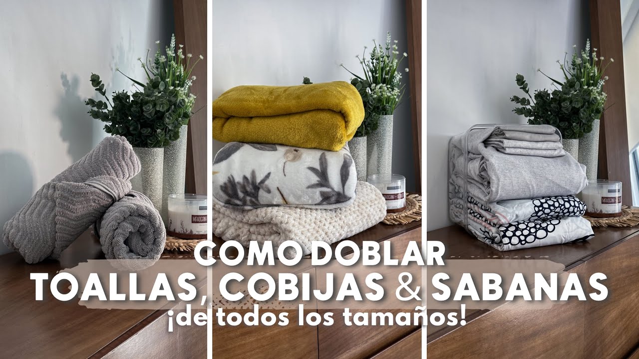 COMO DOBLAR SABANAS, TOALLAS, COBIJAS PARA AHORRAR ESPACIO 🙌🏻