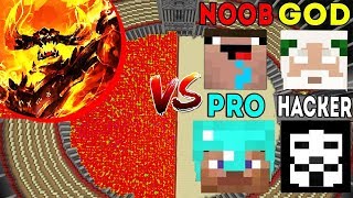 Minecraft Battle: Noob vs PRO vs HACKER vs GOD : HALLOWEEN FIRELORD APOCALYPSE Challenge - Animation