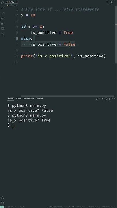 Python ONE LINE If Else Statements 👨‍💻 #shorts - YouTube