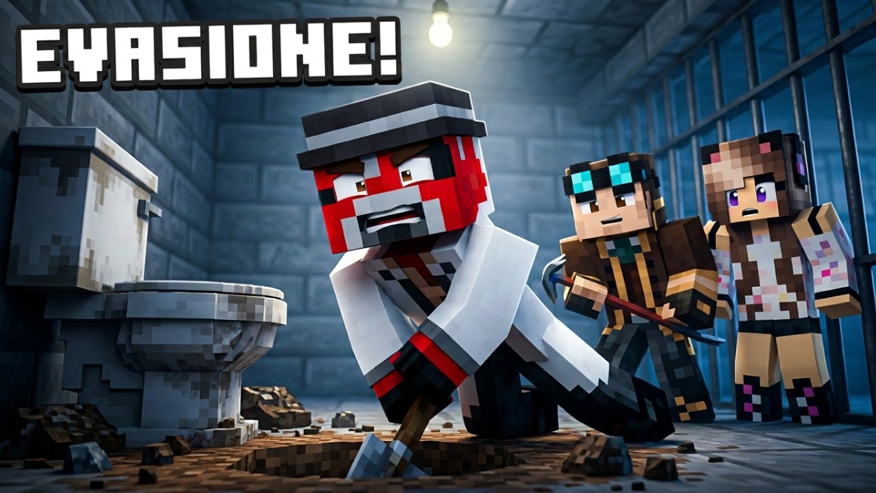 EVADO DI PRIGIONE CON I MIEI AMICI! VITA SU MINECRAFT!