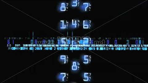 Free Stock Video - Futuristic Blue Numbers