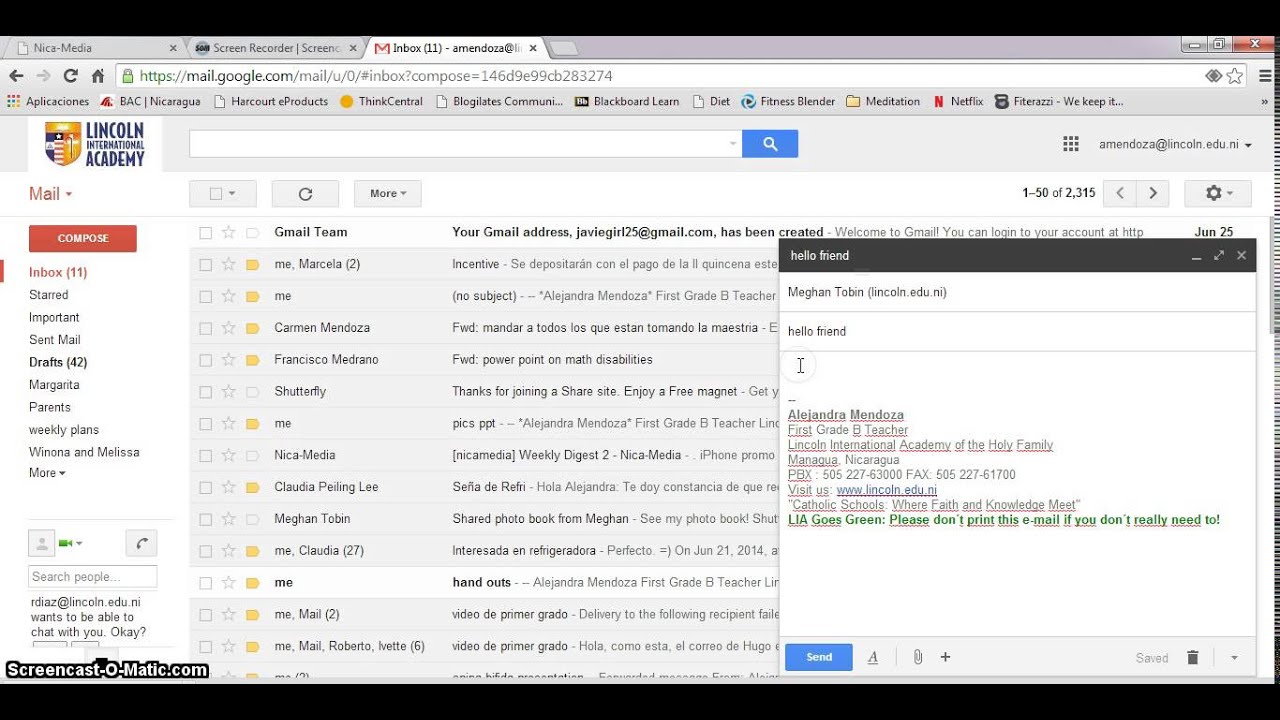 How to write an email on gmail