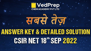 CSIR NET Chemistry Answer Key 2022 | Get Your Score Now | Chem Academy