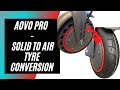 Aovo pro e scooter  solid to air tyre conversion upgrade