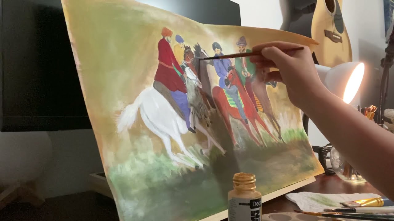 How to paint horses in oil Art Work YouTube
