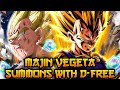 @D-Free  LUCK IS REAL! NEW MAJIN VEGETA AND CELL SUMMONS WITH D-FREE! | Dragon Ball Legends