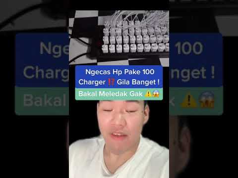 Ngecas Hp pake 100 charger ⁉️ Gila banget ‼️ Bakal Meledak gak ⚠️😱 #Shorts #YouTubeShorts