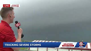KMBC's Nick Bender tracking a tornado-warned storm in northwest Missouri