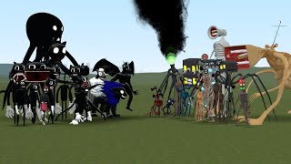 New All Siren Heads Vs All Cartoon Cats Garrys Mod Trevor Henderson Creatures