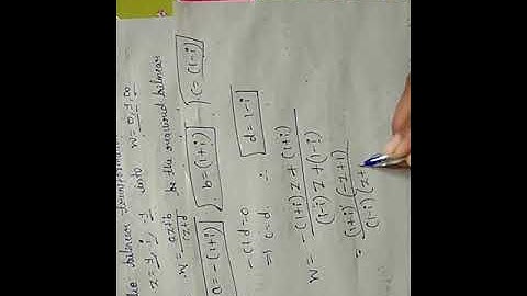 18MAT41 Module-2 :- Problems on Bilinear transformation
