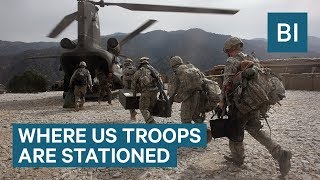 Animated map shows the countries where the most US troops are stationed