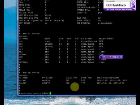 Mirroring a rootvg - Part 1