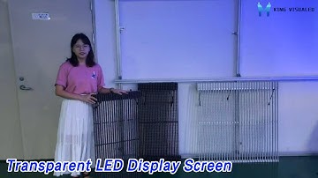 Mesh Transparent LED Display Screen Full Color Super Slim Bright Flexible Outdoor