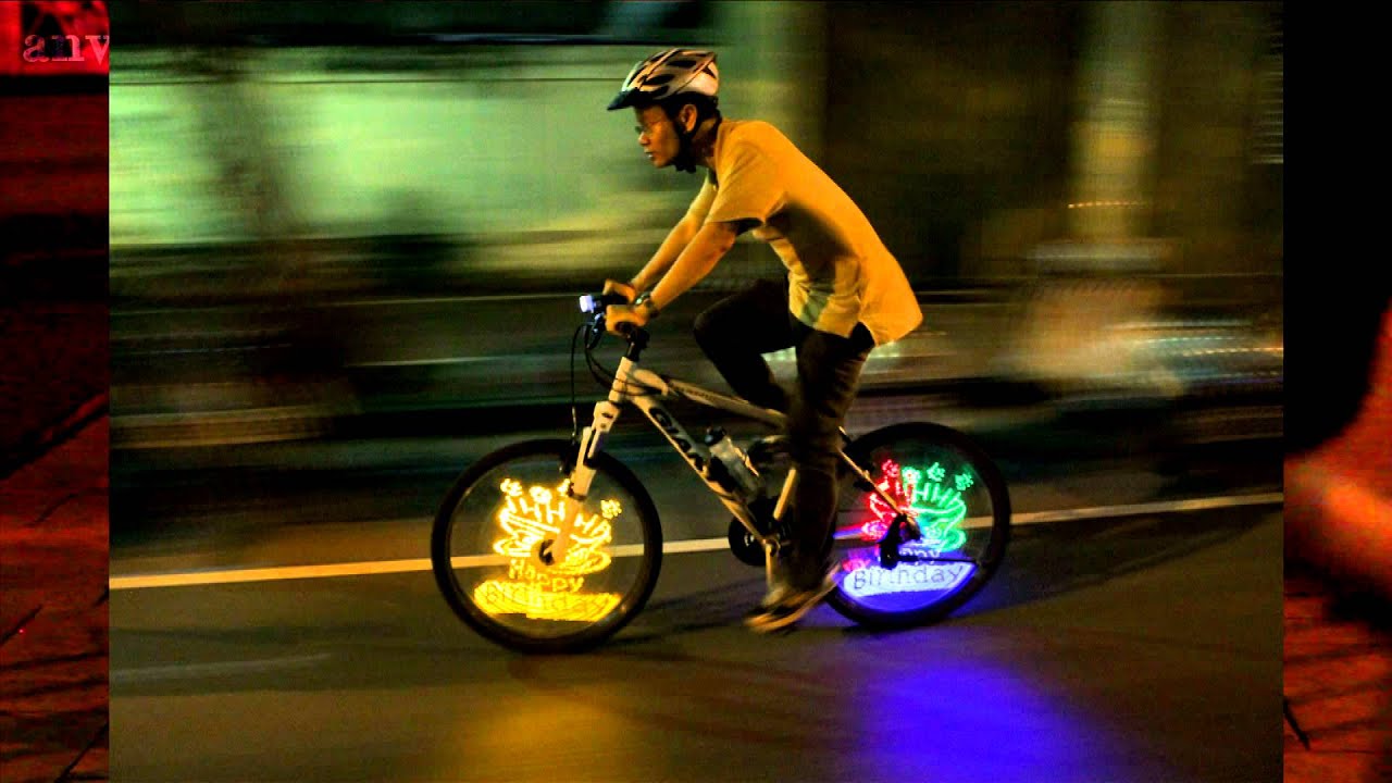 Eclairage LED programmable pour rayon de vélo