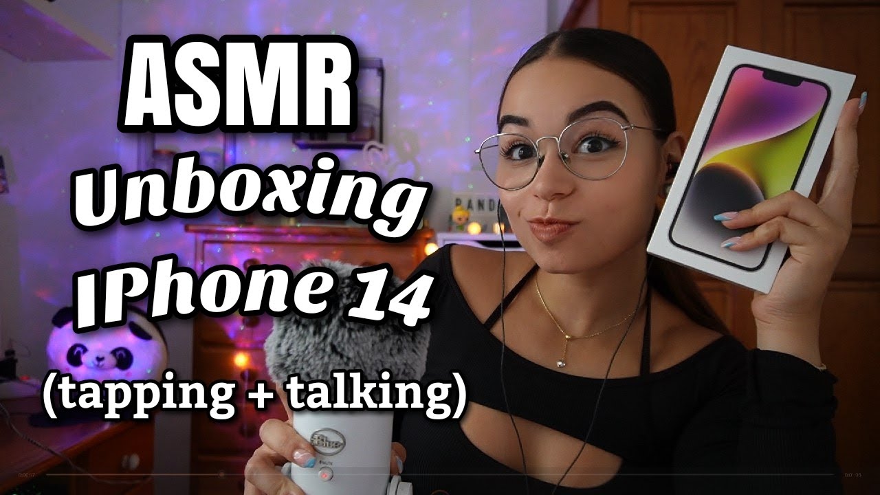 ASMR UNBOXING IPHONE 14!📱(Tapping+talking) Especial cumple! | ASMR en español para dormir - Pandasmr