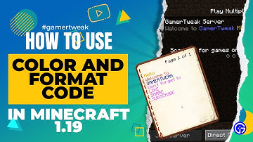 How To Use Minecraft Color & Format Codes