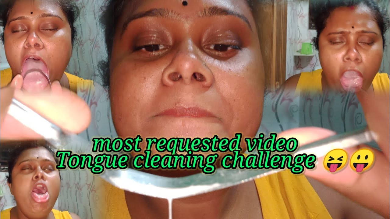 Indian housewifemost requested videotongue cleaning challenge