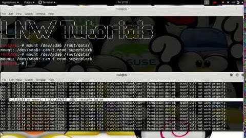 Cant Read SuperBlock : New live Video for Cure error