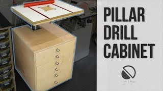 I built this pillar drill wrap around cabinet with U-shaped drawers to maximise an otherwise wasted space in my small workshop.