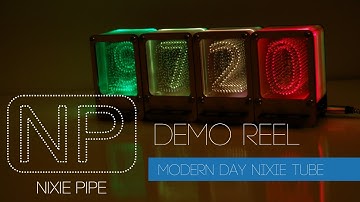 Nixie Pipe Demo Reel - Edge Lit Symbol Display