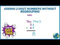 Adding Two Digit Numbers Without Regrouping