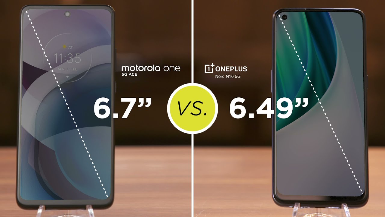 Comparing motorola one 5G ace vs. One Plus Nord N10 - YouTube