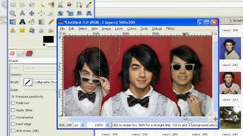 Joe Jonas Blend Using GIMP