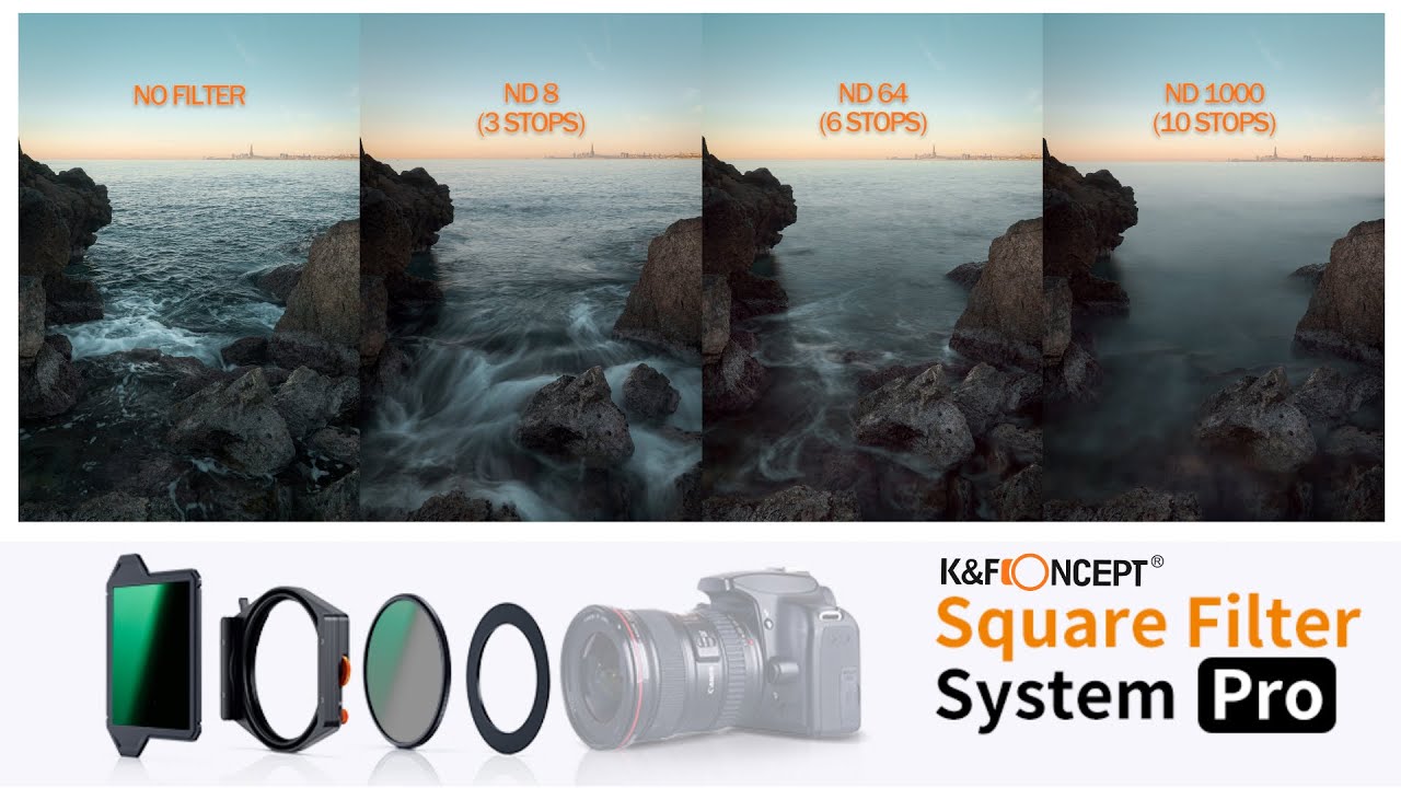 How to Tell the Difference Between ND 8 ND64 & ND1000? K&F Concept NEW PRO  Square Filter System 2022