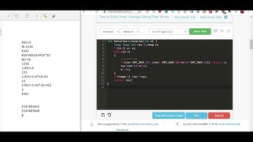 3.7 REVERSE INTEGER (Math)-Interviewbit #math#programming