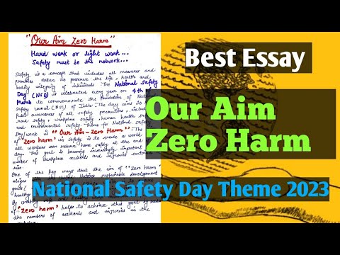 safety essay on our aim zero harm in english